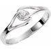 Ladies Natural Diamond Ring (I1, G-H) — 14K White Gold
