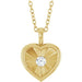 Ladies Natural Diamond Heart Necklace (I1, G-H) — 14K Yellow Gold