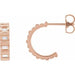 Ladies Natural Diamond 11.6 mm Hoop Earrings (Si2-Si3, Ghi) — 14K Rose Gold
