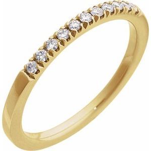Ladies Natural Diamond Stackable Ring (I1, G-H) — 10K Yellow Gold