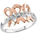 Ladies 14K White/ Diamond Me My Two Friends® Ring (SI2-SI3, G-H) — 14K White/Rose Gold