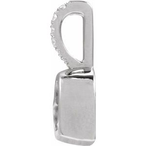 Ladies .03 Natural Diamond Engravable Heart Pendant (I1, G-H) — Sterling Silver