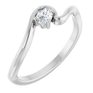 Ladies Natural Diamond Ring (SI2-SI3, GHI) — Platinum