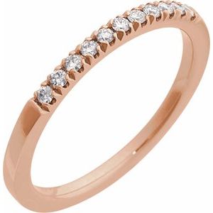 Ladies Natural Diamond Stackable Ring (I1, G-H) — 10K Rose Gold