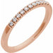 Ladies Natural Diamond Stackable Ring (I1, G-H) — 10K Rose Gold