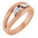 Ladies Natural Diamond Negative Space Ring (I1, GHI) — 14K Rose Gold