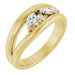 Ladies Natural Diamond Negative Space Ring (I1, GHI) — 14K Yellow Gold