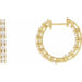 Ladies Natural Diamond Inside-Outside 20.6 mm Hoop Earrings (I1, G-H) — 14K Yellow Gold