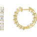 Ladies Natural Diamond Inside-Outside 21.2 mm Hoop Earrings (I1, G-H) — 14K Yellow Gold
