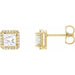 Ladies Natural Diamond Halo-Style Earrings (I1, G-H) — 14K Yellow Gold