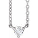 Ladies Natural Diamond 3-Prong Necklace (Si2-Si3, G-H) — Platinum