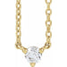Ladies Natural Diamond 3-Prong Necklace (I1, G-H) — 14K Yellow Gold