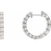 Ladies Natural Diamond Inside-Outside 20.6 mm Hoop Earrings (I1, G-H) — 14K White Gold