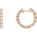 Ladies Natural Diamond Inside-Outside 20.6 mm Hoop Earrings (I1, G-H) — 14K Rose Gold