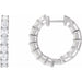Ladies Natural Diamond Inside-Outside 21.2 mm Hoop Earrings (I1, G-H) — 14K White Gold