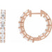 Ladies Natural Diamond Inside-Outside 21.2 mm Hoop Earrings (I1, G-H) — 14K Rose Gold