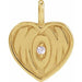 Ladies Natural Diamond Engravable Mom Pendant (I1, G-H) — 14K Yellow Gold