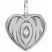 Ladies Natural Diamond Engravable Mom Pendant (I1, G-H) — Sterling Silver