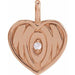 Ladies Natural Diamond Engravable Mom Pendant (I1, G-H) — 14K Rose Gold