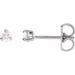 Ladies Natural Diamond Earrings (I1, G-H) — Sterling Silver