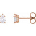 Ladies Natural Diamond Earrings — 14K Rose Gold