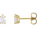 Ladies Natural Diamond Earrings — 14K Yellow Gold