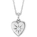 Ladies Natural Diamond Starburst Heart Necklace (Si2-Si3, G-H) — Platinum