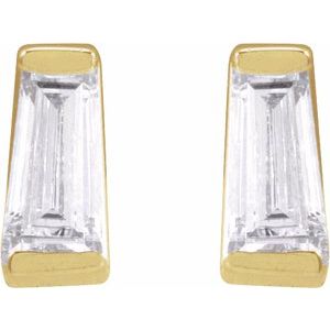 Lab-Grown Diamond Tapered Baguette Channel-Set Stud Earrings