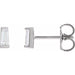 Ladies Natural Diamond Channel-Set Earrings (Si2-Si3, Ghi) — Platinum