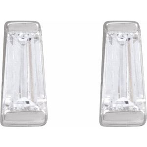 Lab-Grown Diamond Tapered Baguette Channel-Set Stud Earrings