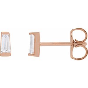 Lab-Grown Diamond Tapered Baguette Channel-Set Stud Earrings