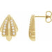 Ladies Natural Diamond Earrings — 14K Yellow Gold