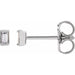 Ladies Natural Diamond Stud Earrings (Si2-Si3, G-H) — Platinum