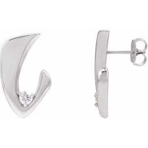 Ladies Natural Diamond Earrings — Platinum