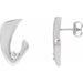 Ladies Natural Diamond Earrings — Platinum