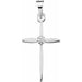 Ladies 14K Yellow/ Natural Diamond Cross Pendant (Si1, G-H) — 14K White Gold