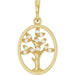 Ladies Natural Diamond Tree of Life Pendant (I1, G-H) — 14K Yellow Gold