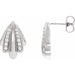 Ladies Natural Diamond Earrings — Sterling Silver