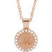 Ladies Natural Diamond Necklace (I1, G-H) — 14K Rose Gold