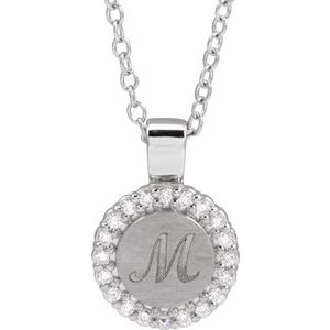 Ladies Natural Diamond Necklace (I1, G-H) — 14K White Gold