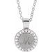 Ladies Natural Diamond Necklace (I1, G-H) — 14K White Gold