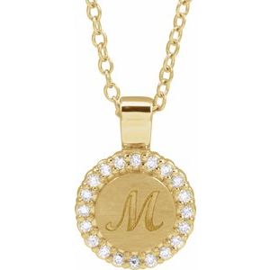 Ladies Natural Diamond Necklace (I1, G-H) — 14K Yellow Gold