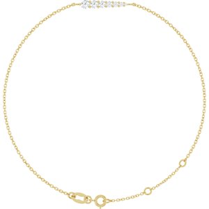 Ladies 1/10 Natural Diamond Graduated 6 1/2-7 1/ Bracelet (Si2-Si3, G-H) — 14K Yellow Gold