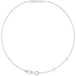 Ladies 1/10 Natural Diamond Graduated 6 1/2-7 1/ Bracelet (Si2-Si3, G-H) — 14K White Gold