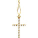 Ladies Natural Diamond Cross Charm/Pendant (I1, G-H) — 14K Yellow Gold