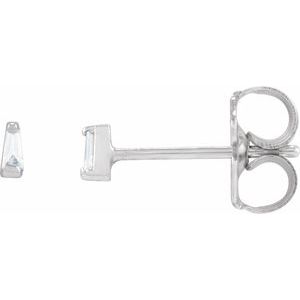 Ladies Natural Diamond Channel-Set Earrings (Si2-Si3, Ghi) — 14K White Gold
