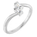 Ladies Natural Diamond Two Stone Ring (SI2-SI3, GHI) — Sterling Silver