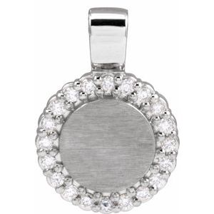 Ladies Natural Diamond Pendant (I1, G-H) — Sterling Silver