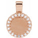 Ladies Natural Diamond Pendant (I1, G-H) — 14K Rose Gold