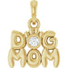 Ladies Natural Diamond Dog Mom Pendant (I1, G-H) — 14K Yellow Gold